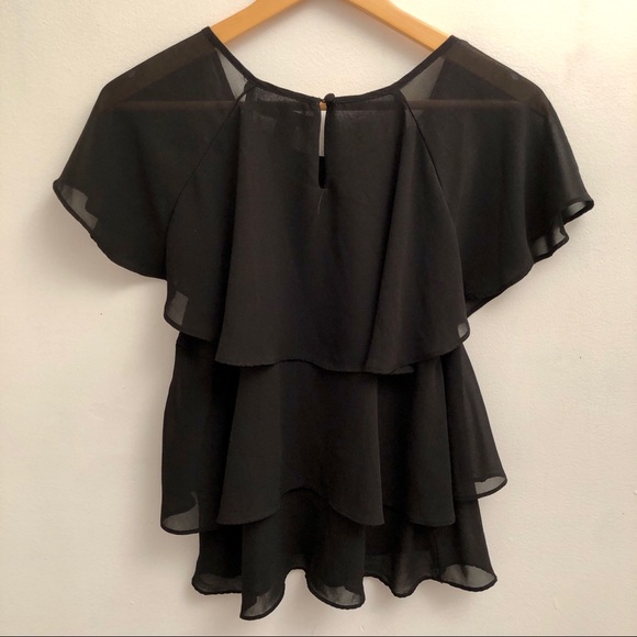 ❣️3/$30 Forever 21 Black Blouse - Picture 3 of 5